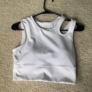 White lululemon crop top